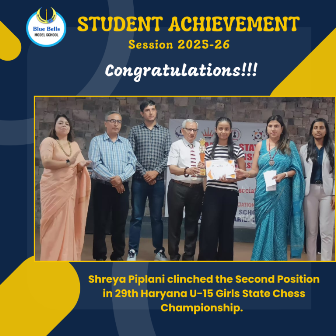 SHREYA PIPLANI (STATE CHESS CHAMPIONSHIP)
